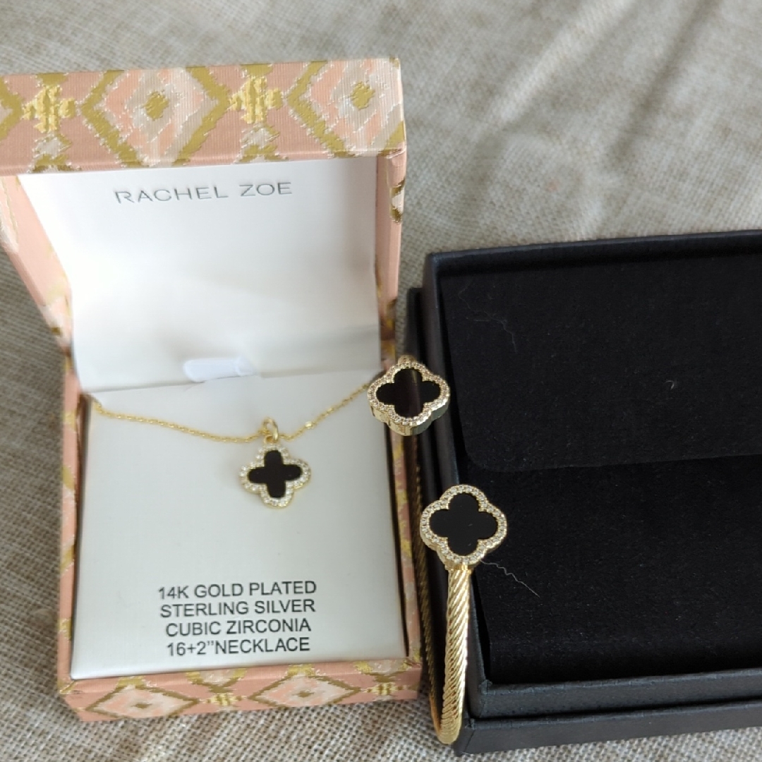 Nwt Rachel Zoe Gold And Black Necklace Collection 45$